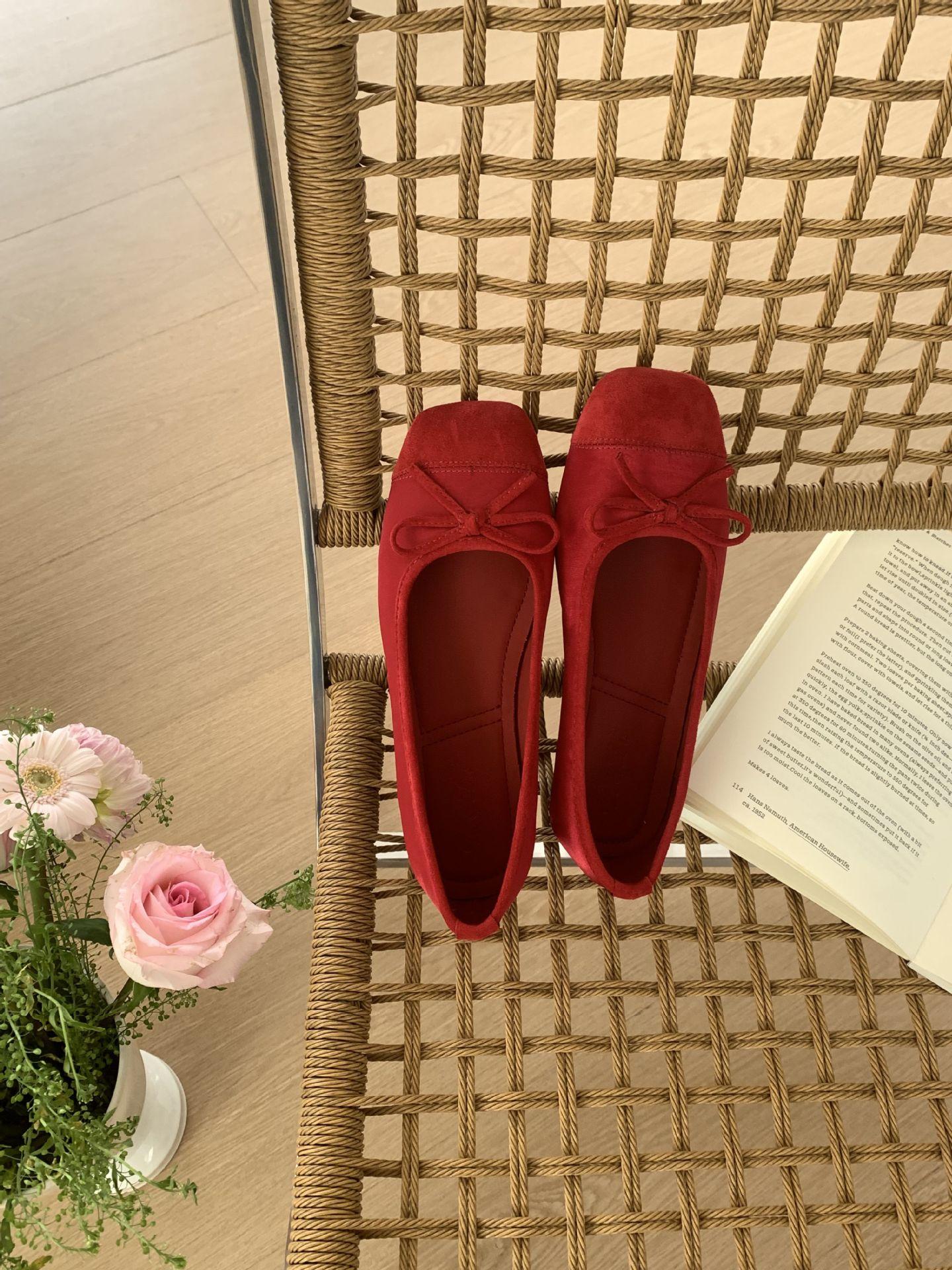 Women s Flat Bowknot Slip-On Pumps - Fashionable Footwear 35