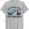 Jackson Hole Wyoming Mountains Outdoors Vintage T Shirt Stretched Streetwear Stylish Homme Slightly Soft Vintage