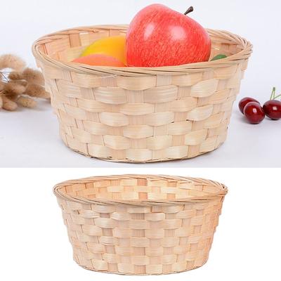 Multifunction Storage Basket Yellow Flower Basket Rattan Weaving  Basket  For Fruit Bread Sundries