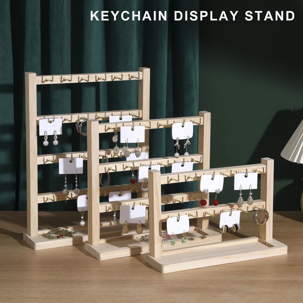 Space Saving Keychain Display Stand Practical Key Rings Exhibit Rack for Keeping Keychains Sorted and Accessible