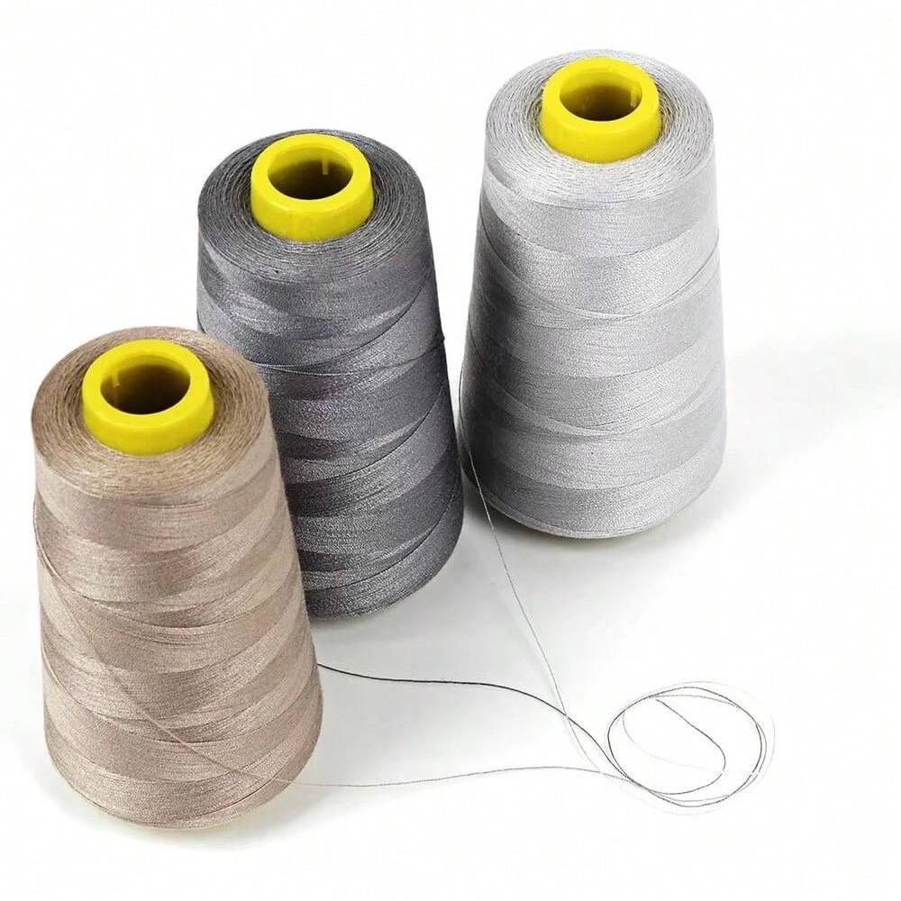 Sewing Thread 100% Polyester Spools 2 Colors 3000 Yards Wiring Denim Line Sewing Thread for Serger Sewing Machine