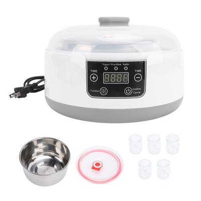 Elektrický jogurtovač 1,2 l Domácí jogurtovač a výrobník natto Malý domácí jogurtový inkubátor se sklenicemi Nerezová ocel