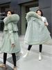 Winter 2025 Women's Slimming Parka: Fashionable Versatile Plus Velvet One-Piece Coat with Thick Faux Fur