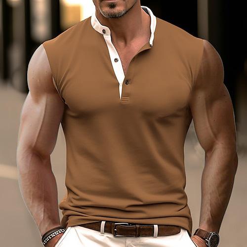 

Мужская повседневная майка без рукавов для тренировок в спортзале и мышцах, свободная рубашка-хенли, повседневные базовые летние пляжные топы XL