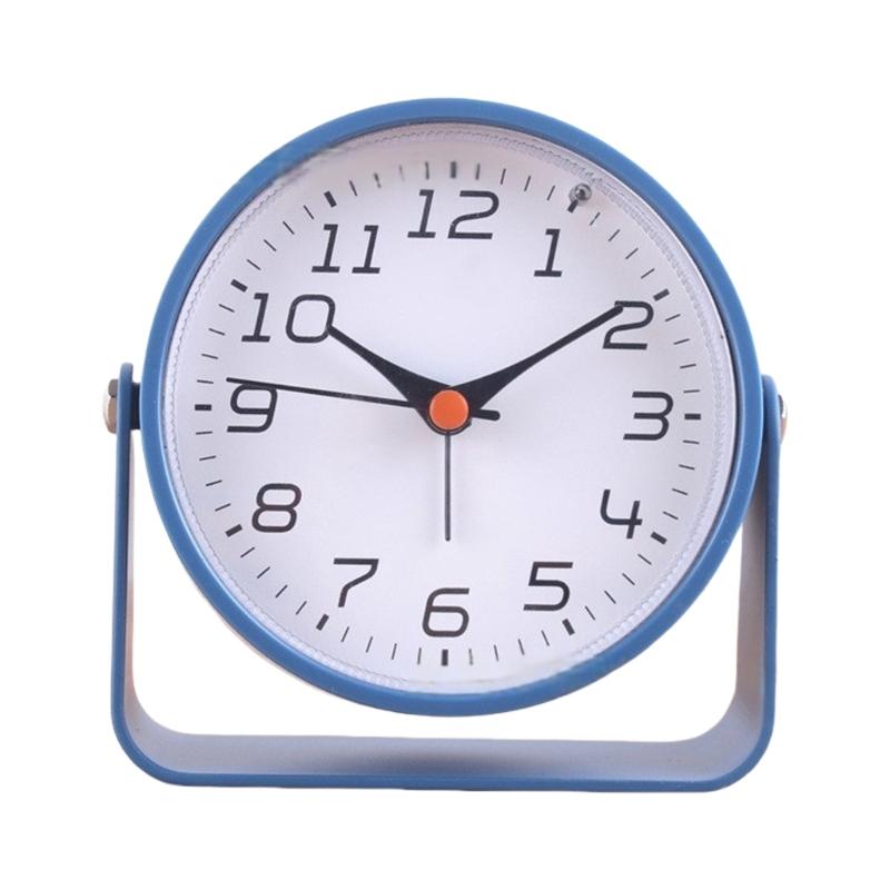 Classical Metal Table Clock Quiet Battery Operated Clock for Adding Touch of Elegances to Home or Office Decoration
