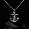 Men's Retro Titanium Steel Anchor Pendant Necklace Creative Bold Personality Clavicle Chain Jewelry Accessory