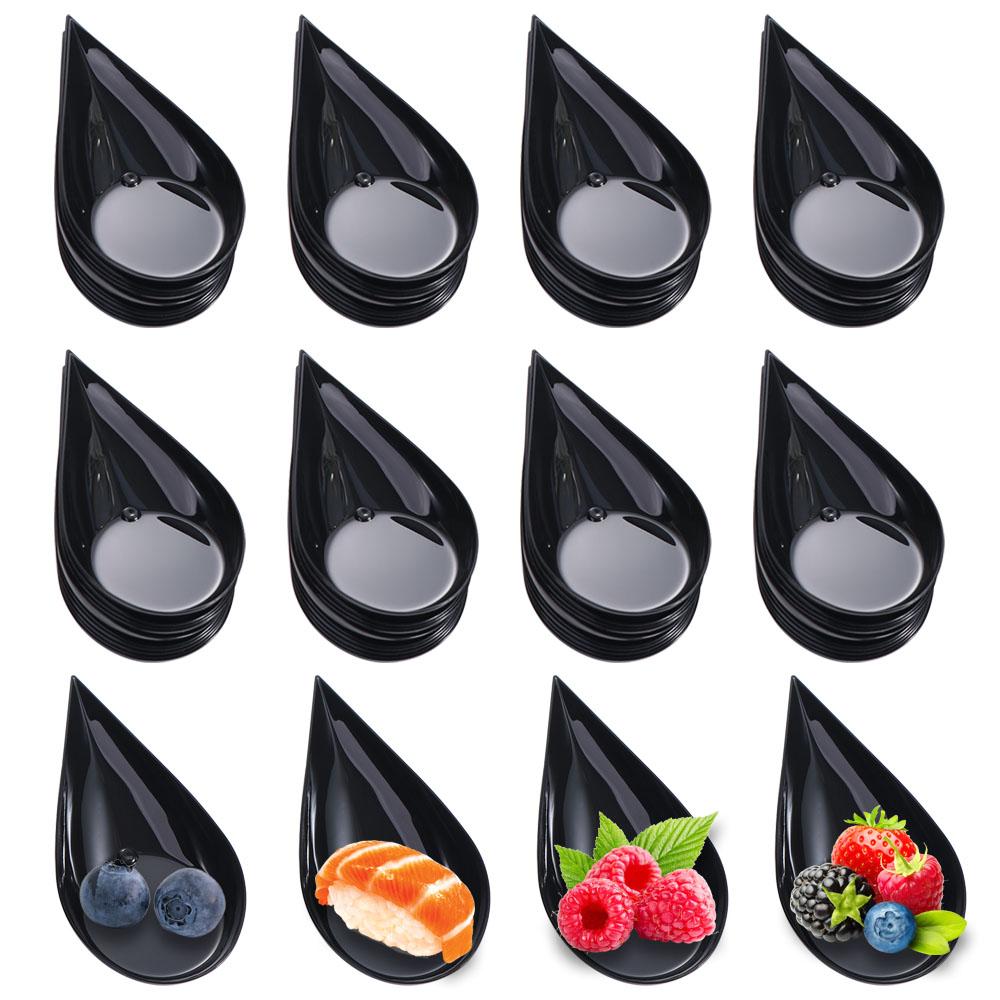 10Pcs Reusable Drop Appetizer Plates Unbreakable Tasting Cup Dessert Spoon Dessert Cups  Jelly