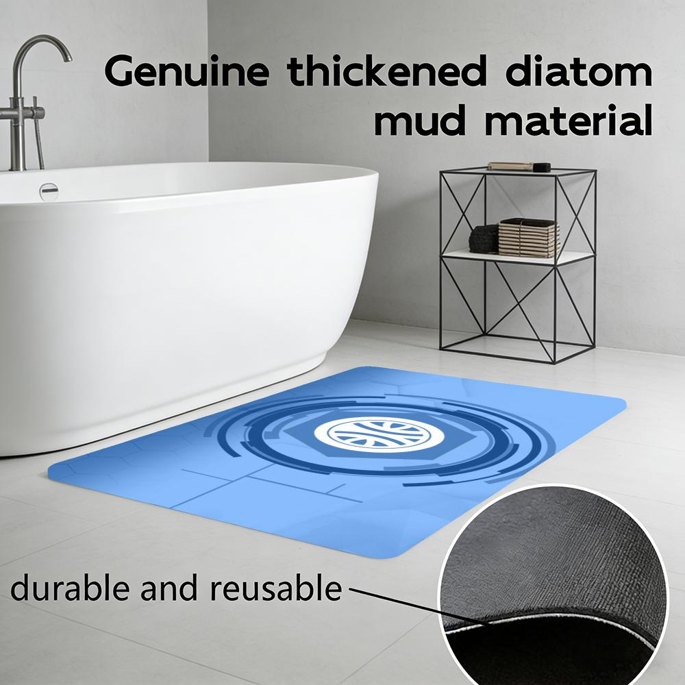 Anime B-Bakugan Floor Mat Diatomite Bath Mat, Quick Dry Absorbent Non-Slip Door Mat