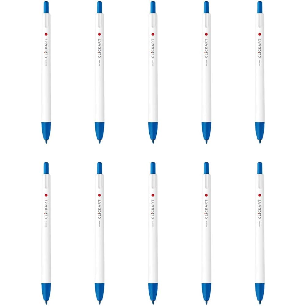 Zebra Water-based Pen Clicker Pale Blue 10pcs B-WYSS22-PB