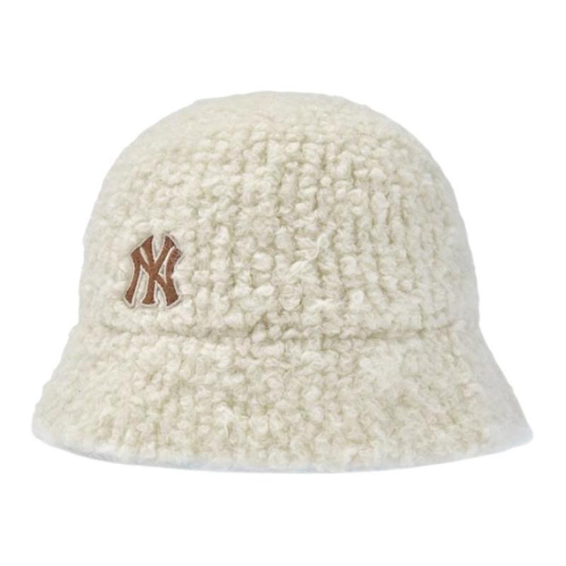 MLB Polyester Bucket Hats Unisex Cream Fashion 3AHTB0156-50CRS