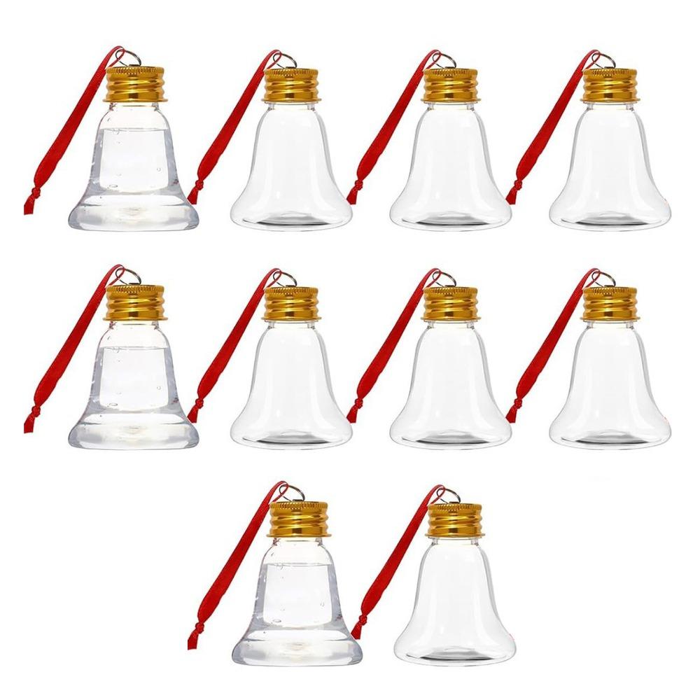 50ml Capacity Christmas Tree Ornaments Fillable Clear Plastic Ornaments Xmas Decor