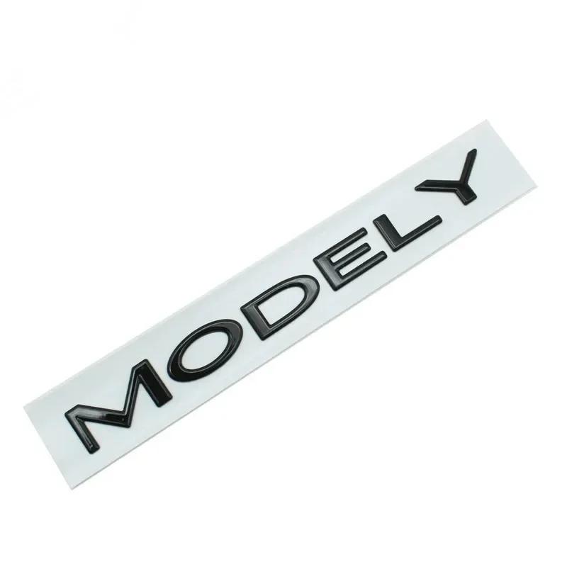 Original 3D ABS Letters Logo For Tesla MODEL 3 Y Car Rear Tailgate Trunk Emblem Badge Decal Stickers Auto Styling Accessories