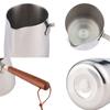 Practical Coffee Pots Milk Frothing Pitcher Stainless Steel Coffee Pots With Wood Handle For Home Cafe Use