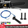 NIBBI Motorcycle Handle CNC Throttle Twist Grips Handguards 180cm Throttle Cable Accelerator Set for GY6 Engine Scooter DirtBike