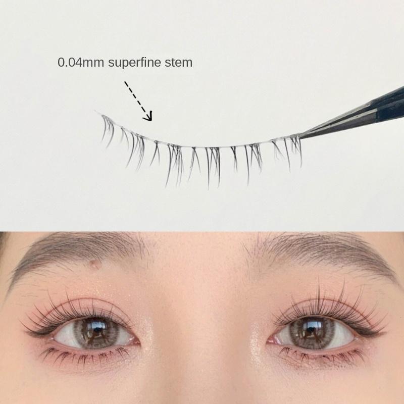 5 пар ресниц Натуральные нижние ресницы Накладные ресницы Ручная работа Прозрачная лента — фото 3
