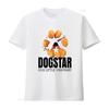 Streetwear Cool Orange Gradient Paw Print Star Casual T Shirt Vintage Washed Breathable Soft Graphic Stretched