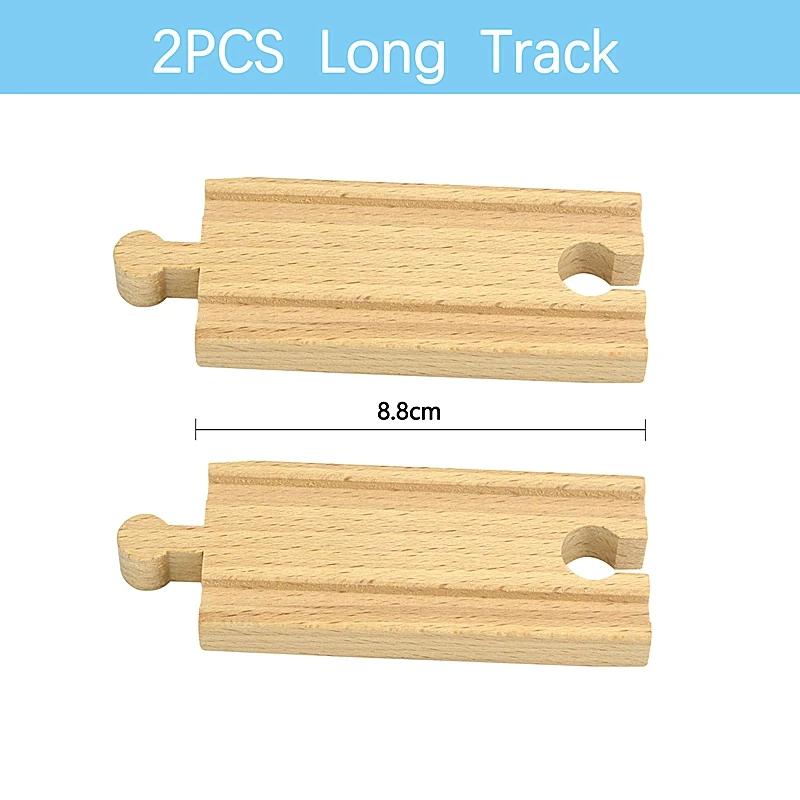 Educational Toy for Child New Kinds Wood Track Accessories Beech Wooden Train Track Railway Toys Fit Biro Wooden All Brand Track