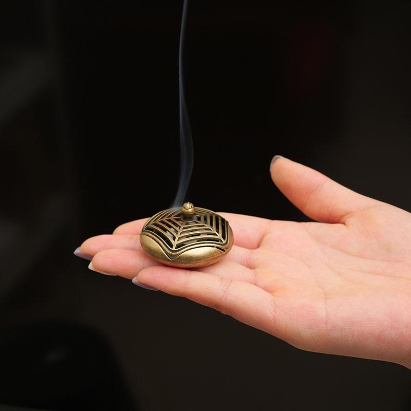 Buddhist Utensils Incense Burner Lotus Incense Censer Archaic Copper Alloy Sandalwood House Furnishings Home Office Decoration