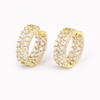 Nidin Top Quality New Fashion Gold Plated Gold/Silver Color Earrings CZ Zircon Ear Hoops Women Round Piercing Aesthetic Jewelry