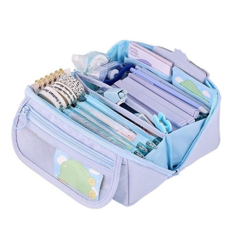 Pencil Case Large Capacity Student Stationery Case Pencil Bag Stationery Bag Multi-function Tabletop Storage Box for Boys Girls