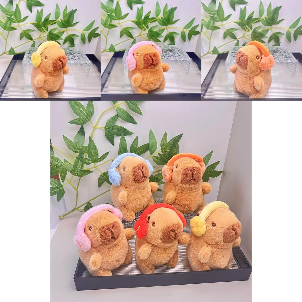 Adorable Plush Capybara Toy With Colorful Headphones Perfect For Birthdays And Collectors