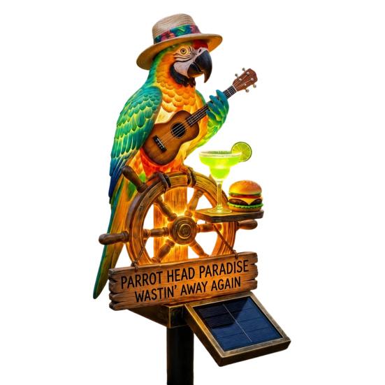 Solar Parrot Garden Light LED Solar Powered Tropical Bird Pathway Light 1pc