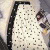 Elastic Waist Polka Dot Skirt Slim Fit Half-length Dress Elegant A-Line Skirt  Vacation