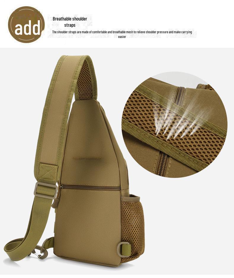 Men's Casual Sports Chest Bag with Water Bottle Holder - Ideal for Travel, Leisure, Cycling, and As a Messenger or Shoulder Bag.