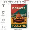 Vintage Moroccan Tagine Metal Wall Art 8x12 Inch Rustic Iron Sign For Home Porch Garden Decor