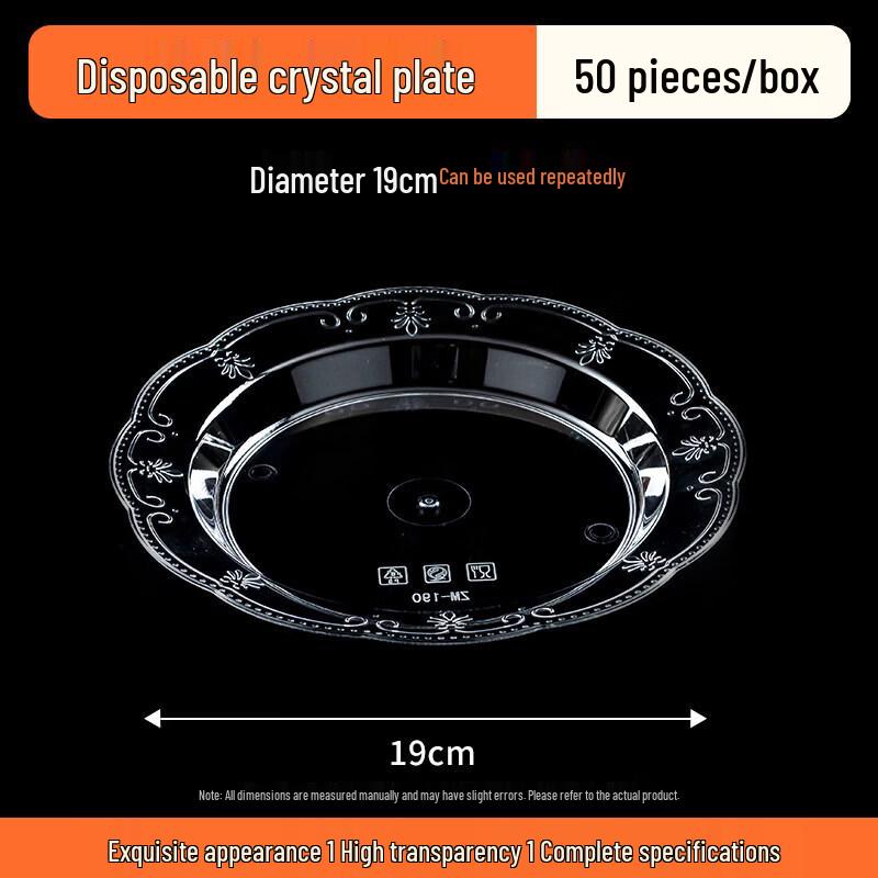 Disposable Hard Plastic Round Snack & Dessert Plates