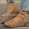 Summer new casual single shoes women's thick-soled round head light and comfortable casual shoes large size women's shoes