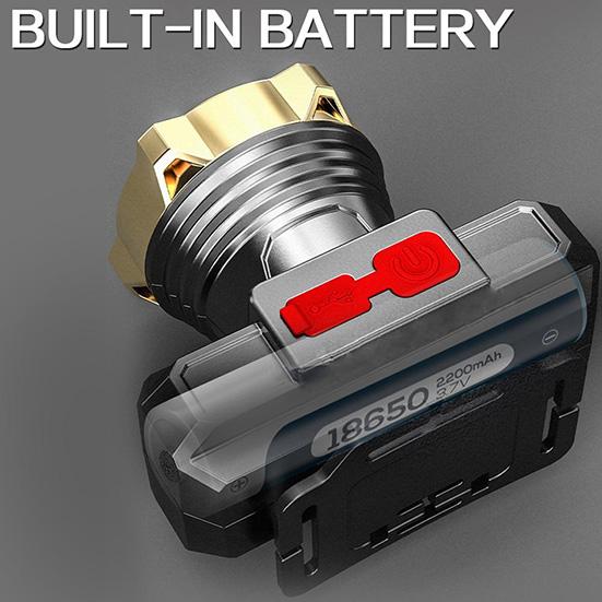 Süper Parlak LED Far USB Şarj Edilebilir Far Açık Hava Bisiklet Balıkçılık Kamp Baş Feneri