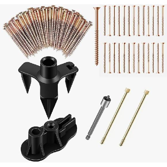 Eliminate Squeaky Noise Floor Repair Kit with 5 Tools and 50 Screws for Wood Floors, Eliminate Squeaks Under Carpeted Floors, Hardwood, Vinyl, and