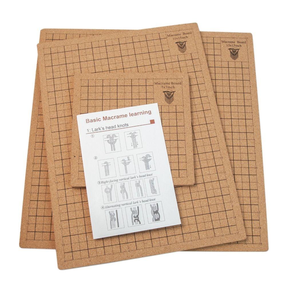 Multiple Sizes Macrome Mat Checkerboard Printing Woven Fixed Soft Board  Weaving Rope