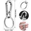 Classic Men Stainless Steel Gourd Buckle Keychain Waist Belt Clip Anti-lost Buckle Hanging Fashion Key Ring Car Decoration Gift