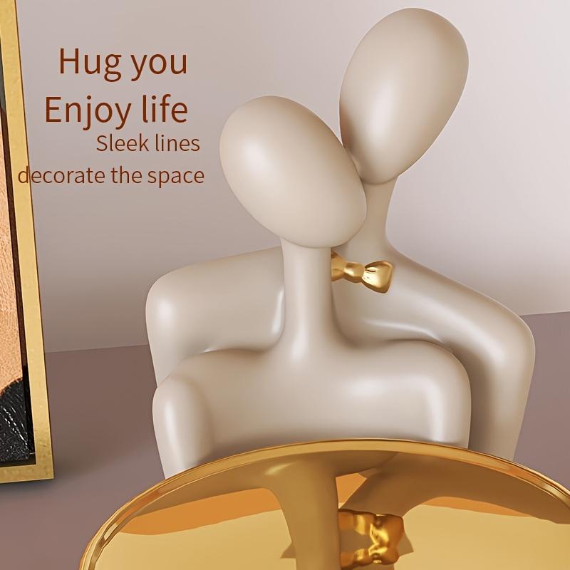 Figurine Moderne Abstracte Cuplu Tava pentru Chei, Suport Bijuterii din Rășină, Decor pentru Casă, Perfect pentru Holul de Intrare, Cadou de Nuntă și Sărbători, Intrare
