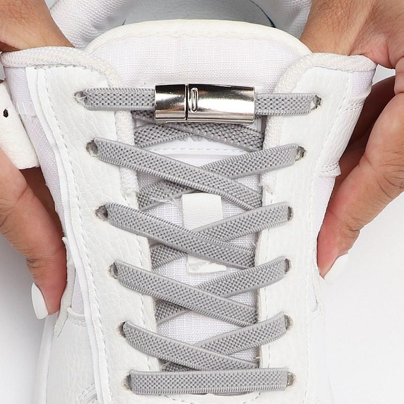 1 Pair No tie Shoelaces Magnetic Lock Elastic Shoe Laces For Kids and Adult Sneakers for Shoelace Flat Rubber Bands Shoestrings