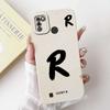 Protective Cases For Tecno Pop 4 Pro Case Lucky letters A-Z Soft Silicone White Cover For Tecno Pop 4Pro 4 PRO 6.52" Phone Shell