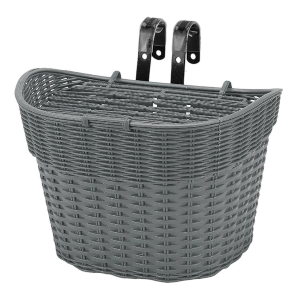 Kids Bike Basket Front Decoration Portable Handwoven Practical Children Bicycle Front Basket for Girls Boys Riding Street Parks