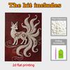 Pearl Nine-tailed Fox DIY Diamond Art Kits 15.7x19.6inch Gem Art Diamond Painting Kits Without Frame for Adults Gift Idea Home Wall Decor