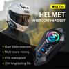 1/2pcs Y12Pro Wireless Bluetooth 5.4 Motorcycle Helmet Intercom Headset Waterproof 300 M Intercomunicador Speaker Earphone