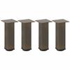 VidaXL Coffee Table Legs 4 Pieces Natural Steel 30-32 Cm Steel 4012463