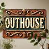 Vintage OUTHOUSE Metal Sign for Bedroom Office Living Room CafeBar Wall Decor Retro Home Accent