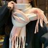 Retro fashionable brown leopard print scarf autumn and winter decoration with large version long scarf thickened warm shawl