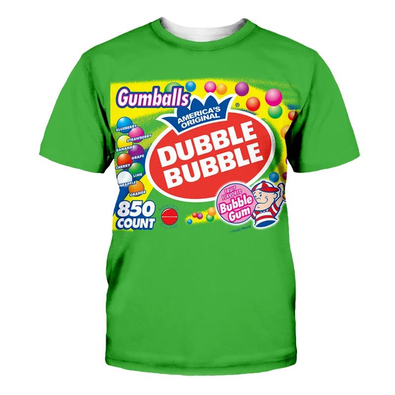 Newest Candy Snack Bag Chocolate Sauce 3D T Shirts Food Harajuku Men Women Short Sleeve PulloVer Tees Tshirts Casual Brand-2