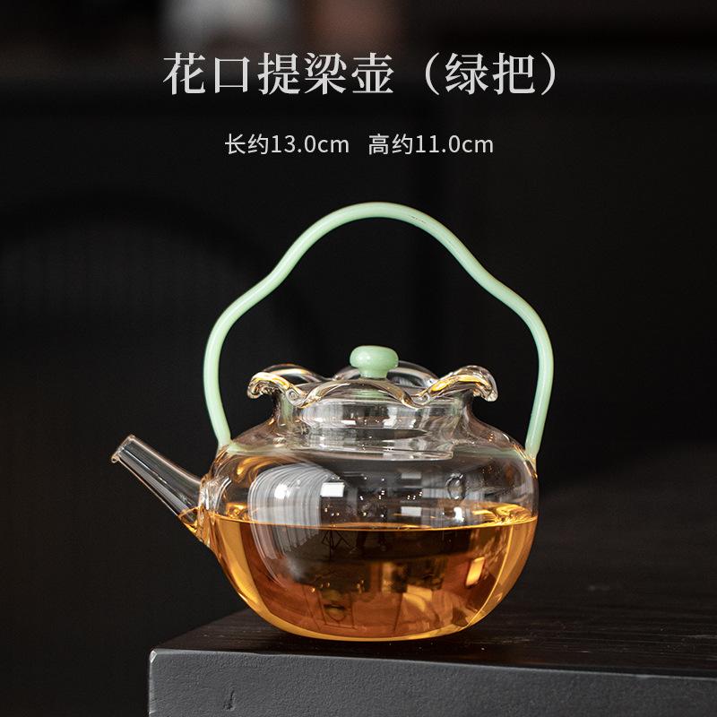 Flower Mouth Handle Boiling Water Kettle Large Capacity Tea Soaking Pot Household Flower Tea Kettle with Filter Teaware Supplies