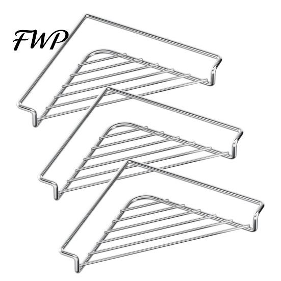 Dishwashing Tool Organizer Corner Sink Stainless Steel Triangular Shelf, Rustproof Compact Wire Kitchen Rack, Space Saving Utensil Drying Rack