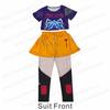 Neues K-Pop Dämonen-Thema Mira Hunters Cosplay Kostüm mit Perücke Zweiteiliges Set für Mädchen Halloween Karneval Party Auftrittskleid
