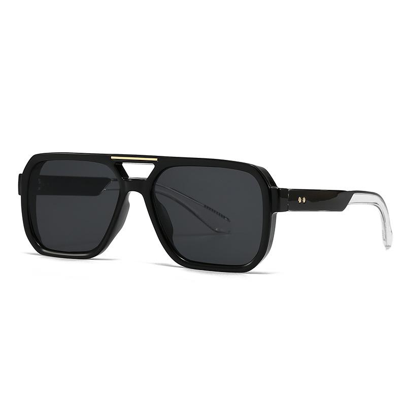 

6070 Fashion Square Sunglasses for Men Women, Vintage Chic Pilot Sun Glasses, Retro Stylish Double Bridge Aviator Shades 603397 as shown