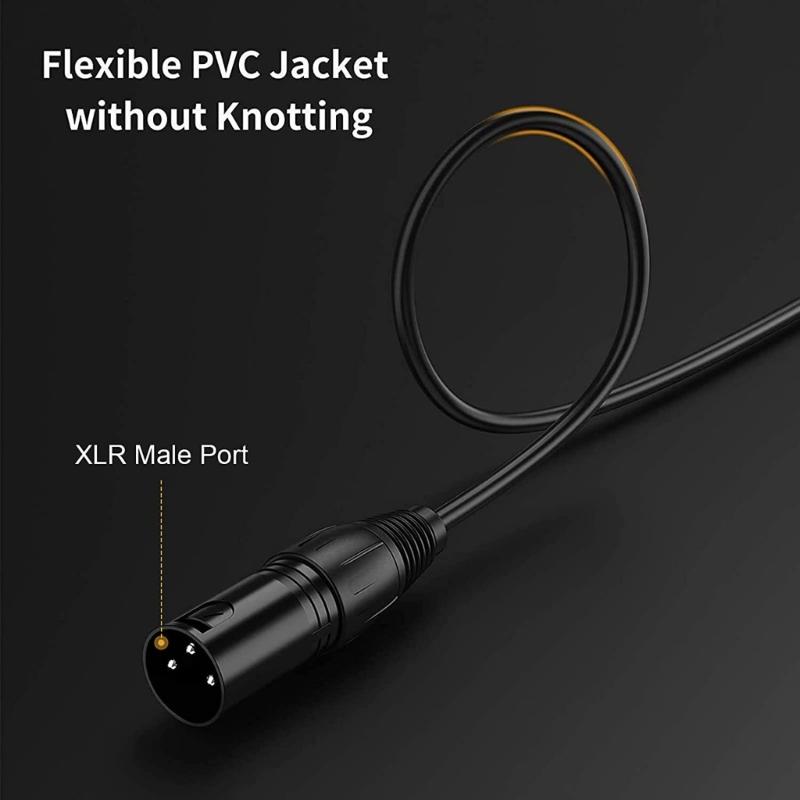 3.5mm TRS Male to 3Pin Auditory Cable For Studio Recording Live Performances Durables PVC Shielded Conductor